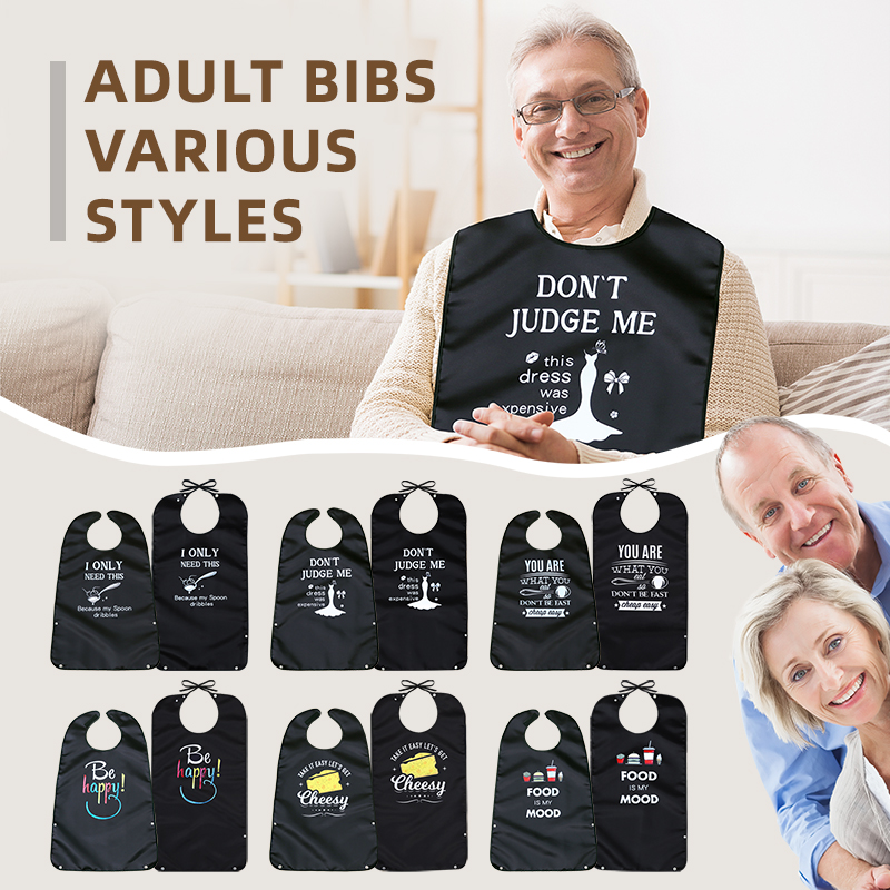 Printed Bibs Pack - 2-Pack Dining Bibs for Seniors —