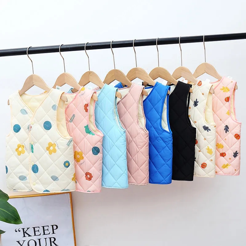 Baby Clothing Quality - Sweet Printed Waistcoats Children'S Clothing V
