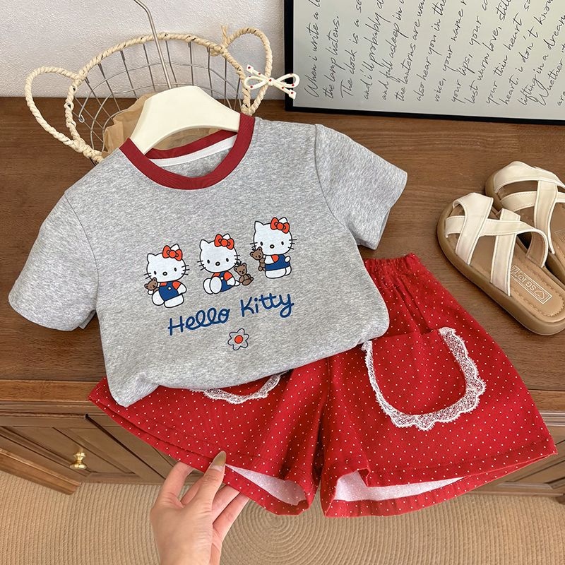 Baby Clothing Quality - Anime Hello Kitty Girl Summer Cartoon