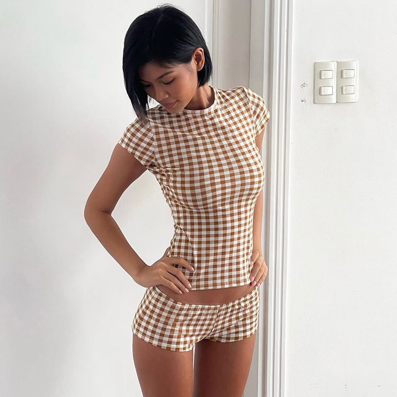 Summer Short Set - 2026 Summer Fashion Printed Plaid Short