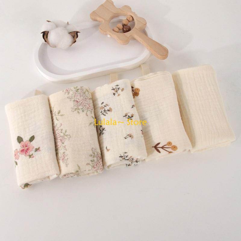 Y4QA Gói 5 Chiếc Khăn Lau Mềm  - đánh giá và giá Printed Bibs Pack