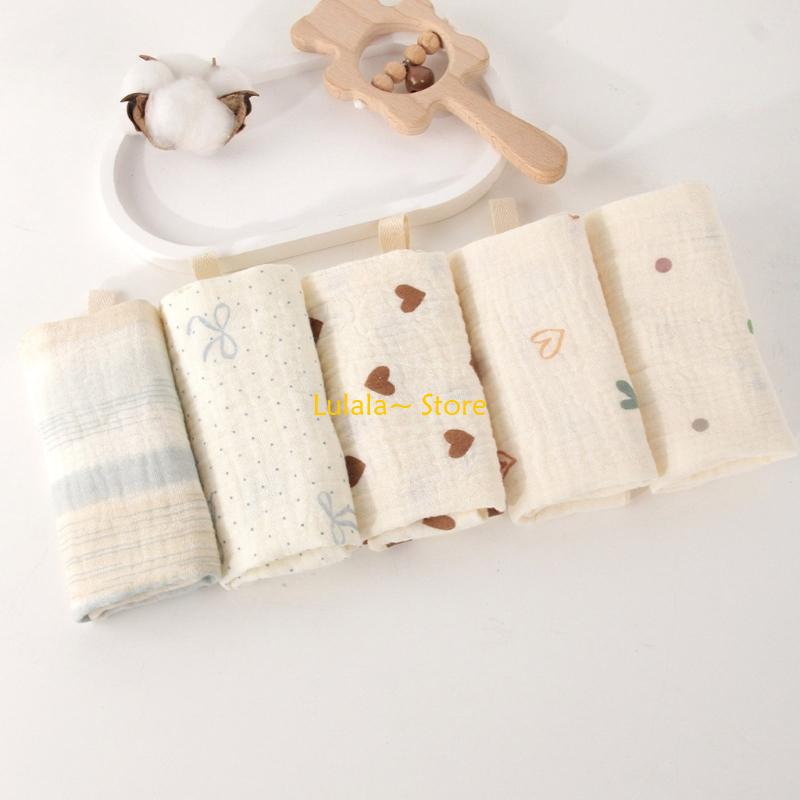 Y4QA Gói 5 Chiếc Khăn Lau Mềm  - đánh giá và giá Printed Bibs Pack