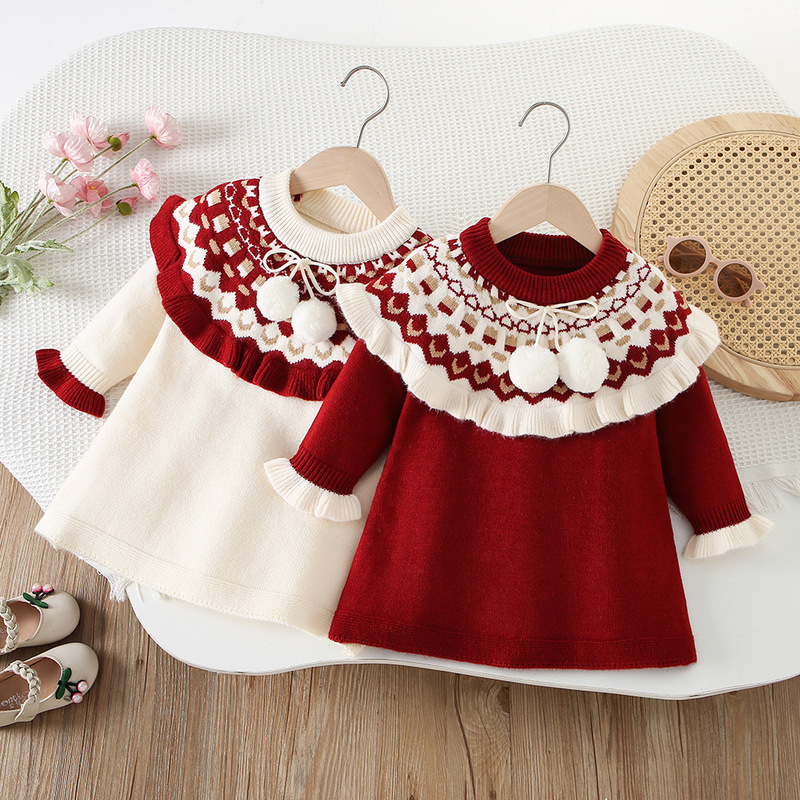 Girls Knitted Dresses Spring A - đánh giá và giá Baby Clothing Line