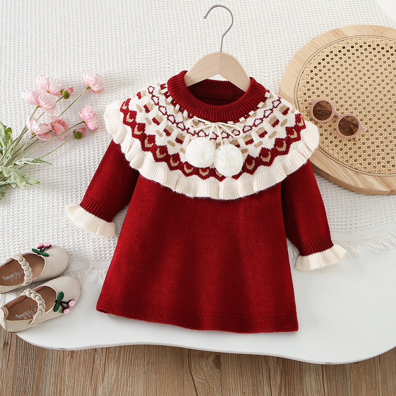 Girls Knitted Dresses Spring A - đánh giá và giá Baby Clothing Line