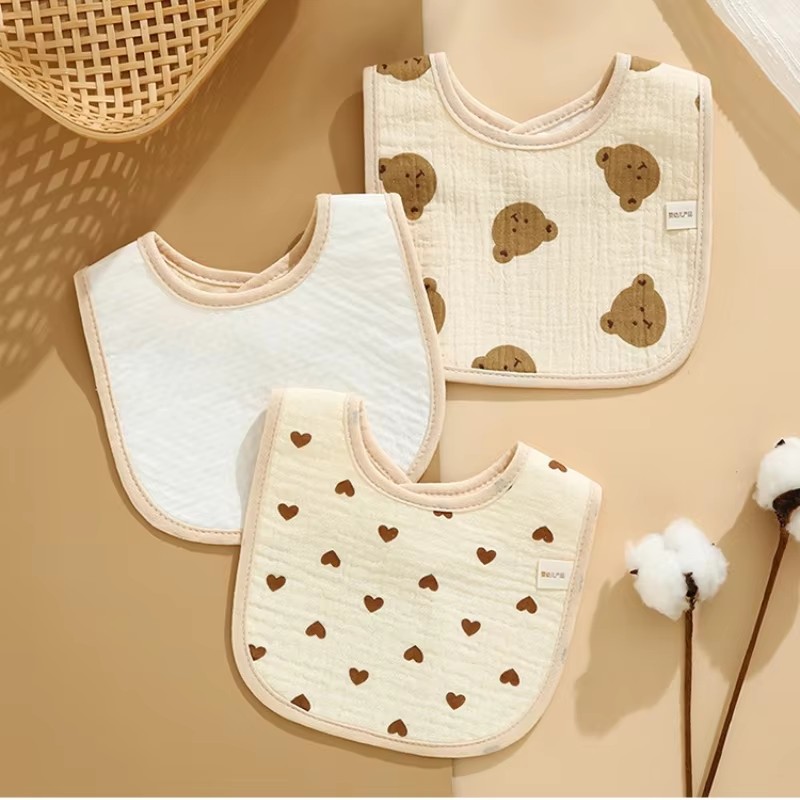 7pcs/pack Cartoon Print Baby B - đánh giá và giá Printed Bibs Pack