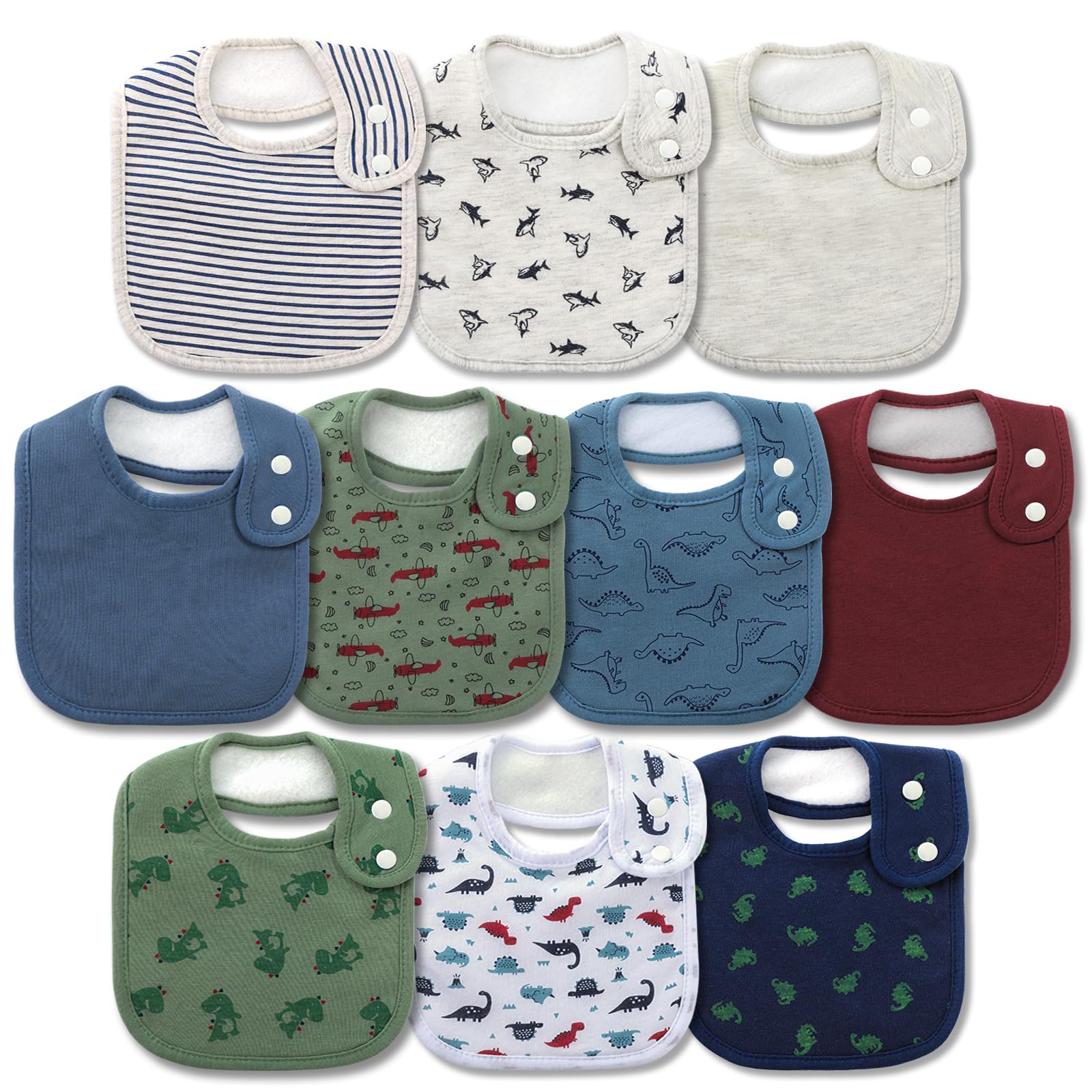 10-Pack Baby Bandana Bibs Soft - đánh giá và giá Printed Bibs Pack