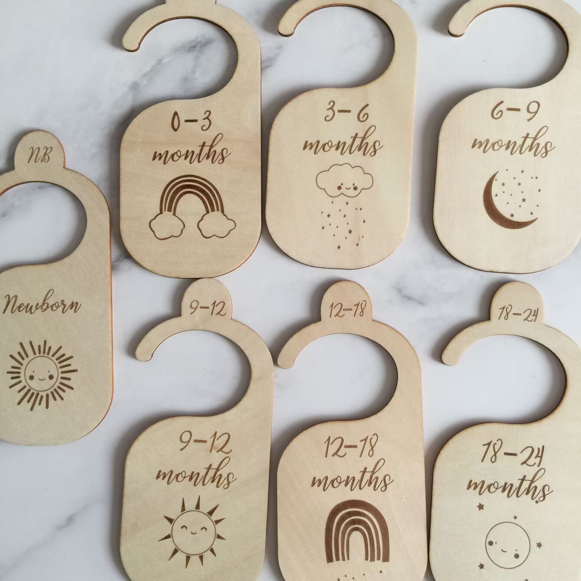 Wooden Baby Closet Size Divide - đánh giá và giá Baby Clothing Hanger Dividers