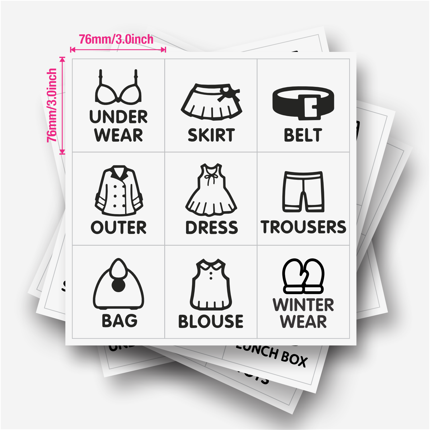 9 pcs/Sheet, Wardrobe Organize - đánh giá và giá Baby Clothing Labels