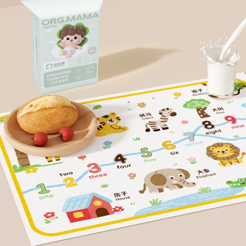 20 Pack Baby Disposable Table  - đánh giá và giá Printed Bibs Pack